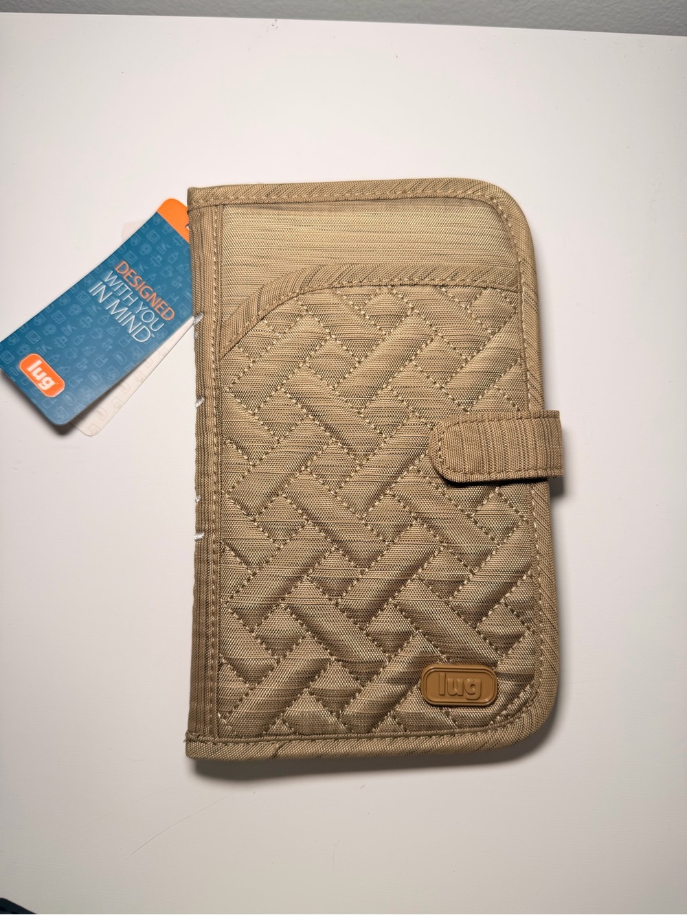 NWT Lug Tandem Brushed Gold RFID Wallet